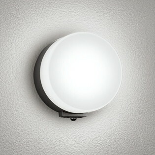 OG254985NCR オーデリック ポーチライト 人感センサー付 白熱灯器具60W相当 昼白色 防雨防湿型 ブラック