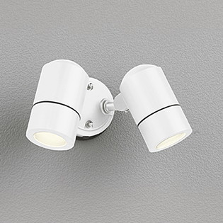 OG254563LR オーデリック エクステリア スポットライト 白熱灯器具50W×2灯相当 電球色 防雨型 オフホワイト