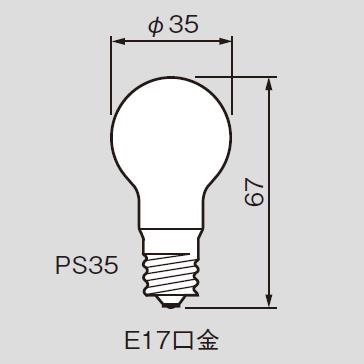 【あす楽】テスライティングミニクリプトン電球40W形ホワイト口金E17PS形KR110V36WW