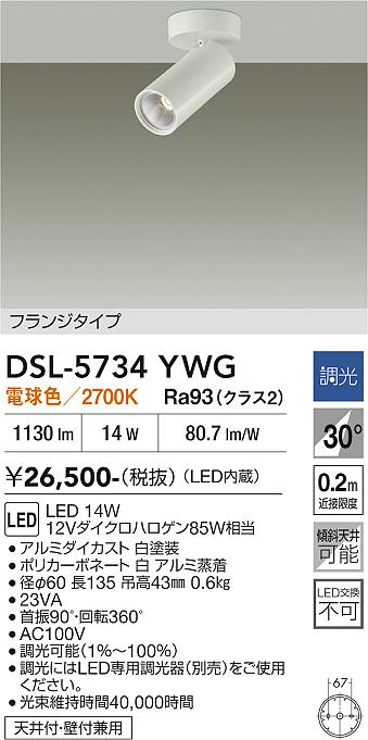 【貨物輸送無料】DSL-5734YWG 大光電機 注目の的 畳数築き上げる皆無 LED