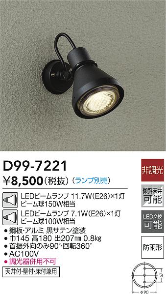 東芝 BVP432_230CWMB 屋外用照明器具 LED小形投光器 重耐塩形 中角