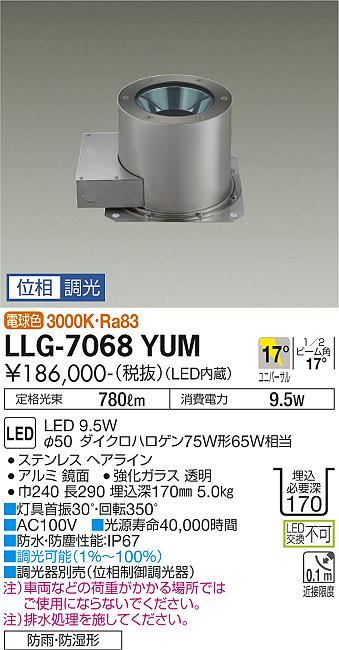 【送料無料】大光電機 LLG-7068YUM 屋外灯 その他屋外灯 畳数設定無し LED≪即日発送対応可能 在庫確認必要≫ 安心のメーカー保証