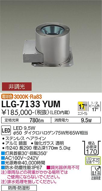 DAIKO LLG-7067XU LED地中埋込灯　一台入　新品　ランプ別売 楽天市場】【送料無料】大光電機 LLG-7067XU 屋外灯 その他屋外灯