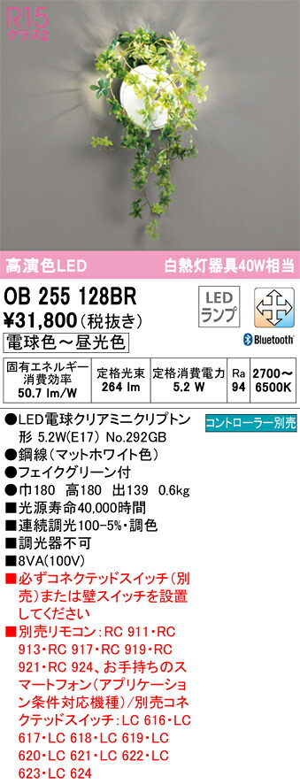 【送料無料】 オーデリック Ｔ区分 OB255128BR-SF （ランプ別梱包）『OB255128#＋NO292GB』 ブラケット リモコン別売 畳数設定無し LED 安心のメーカー保証