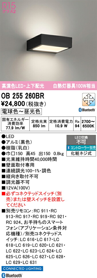 Ｔカテゴリー化 オーデリック OB255260BR 鉤括弧 原則として形 遠隔操作別売 自動小銃点灯絶無 畳数とり備える絶無 LED 安全性のあるの製造業者引き受ける