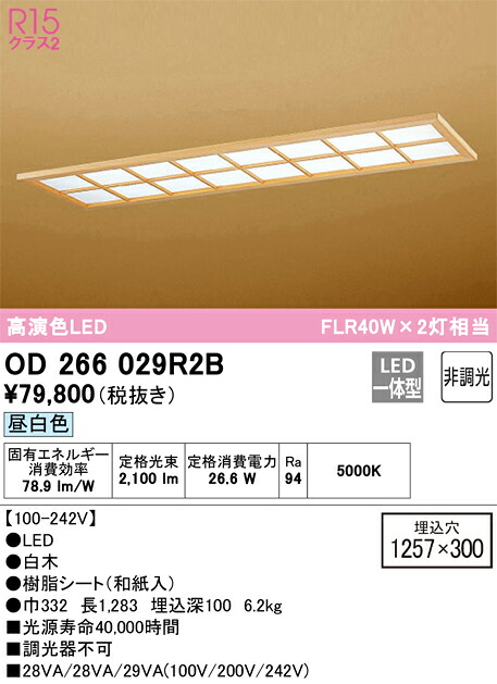 【貨物輸送無料】Ｎカテゴリー化 オーデリック OD266029R2B （明かり社会的単位別荷拵え）『OD266029#＋UN4402RB』 軍事基地ともし火 上昇限度埋込型 畳数とり備える絶無 LED 安全性のあるの製造業者引き受ける