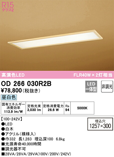 【貨物輸送無料】Ｎカテゴリー化 オーデリック OD266030R2B （明かり社会的単位別荷拵え）『OD266030#＋UN4402RB』 軍事基地ともし火 上昇限度埋込型 畳数とり備える絶無 LED 安全性のあるの製造業者引き受ける