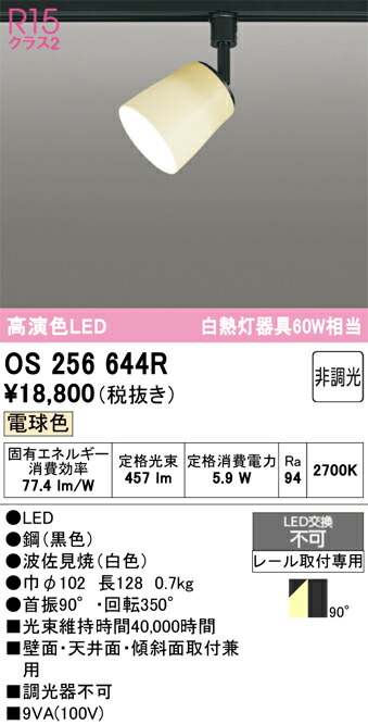 Ｔ区分 オーデリック OS256644R スポットライト 配線ダクト用 畳数設定無し LED 安心のメーカー保証