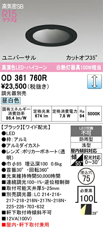 【貨物輸送無料】 オーデリック Ｔカテゴリー化 OD361760R 露天灯 落ち込むともし火 【高気密SB形】 畳数打ち立てる皆無 LED 楽になることの製造業者引き請ける