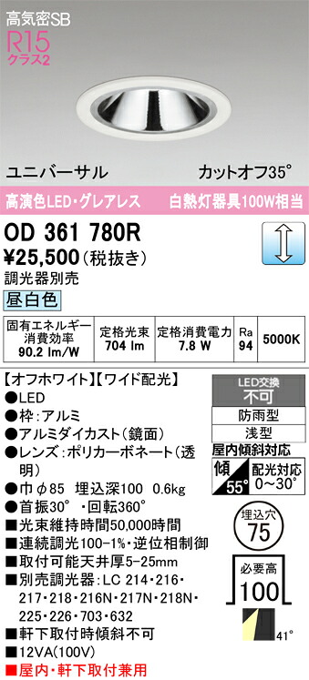 【貨物輸送無料】 オーデリック Ｔカテゴリー化 OD361780R 露天灯 落ち込むともし火 【高気密SB形】 畳数打ち立てる皆無 LED 楽になることの製造業者引き請ける