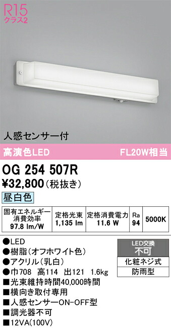 Ｔ区分 オーデリック OG254507R ポーチライト 人感センサー 畳数設定無し LED 安心のメーカー保証｜照明器具専門店　灯の広場