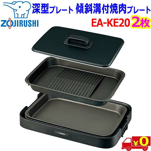 象印 ホットプレート 穴あき焼肉プレート&平面プレート EA-JB20-SA EA-JB20-SA ホットプレート やきやき シルバー [プレート2枚] 象印