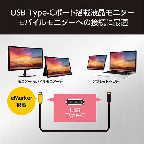 【楽天市場】ミヨシ MCO Type-C映像出力 USB給電ケーブル【2.5m】USB-CCD25 高速給電しながら映像伝送 USB PD ...