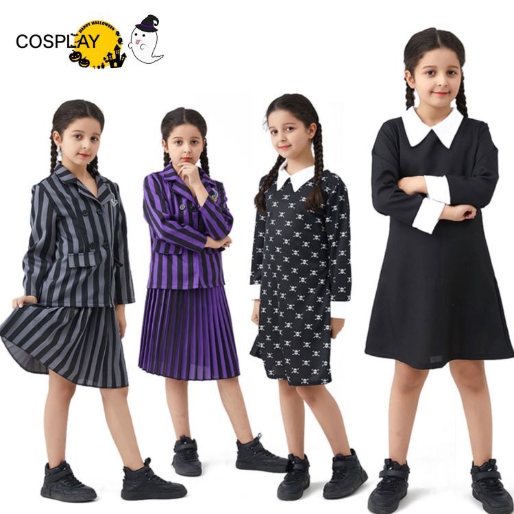 楽天市場】アダムス・ファミリー コスプレ衣装 子供服 ウェンズデー