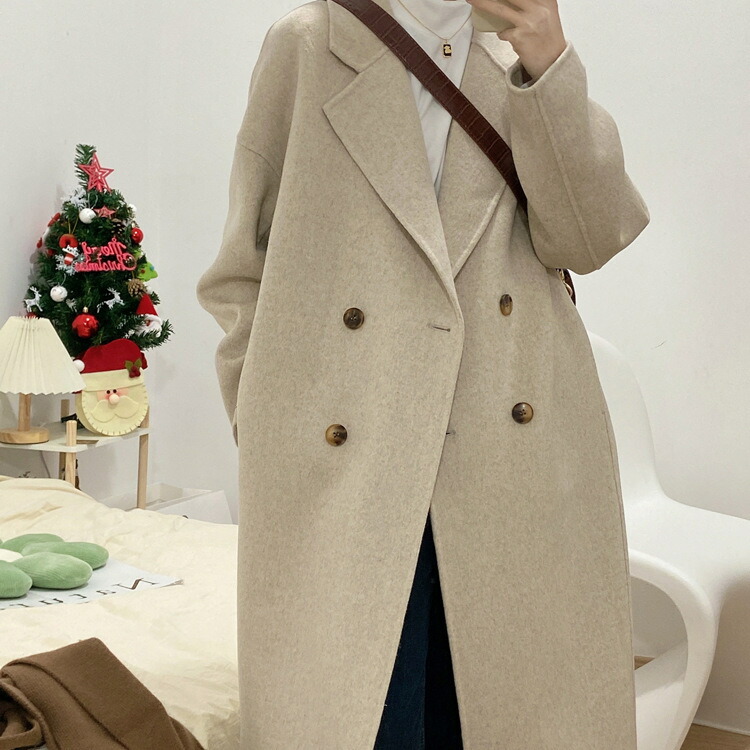 ウールコート ウール ロングコート ゆったり アウター 大きいサイズ 20代 30代 40代 50代 きれいめ 上品 ロング丈 マキシ丈 防寒 ドレス 通勤 服装 秋冬 韓国風 あったかい ギフト ハンドメイド コート 新作 送料無料|アカシアショップ
