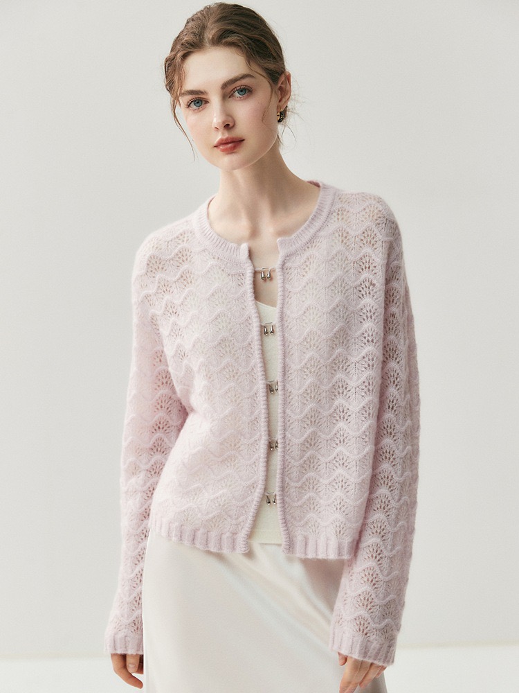 【送料無料】カシミヤ カーディガン セーター ニット カシミヤセーター クルーネックカーディガン 長袖 cashmere カシミヤ カシミア セーター M/L レディース