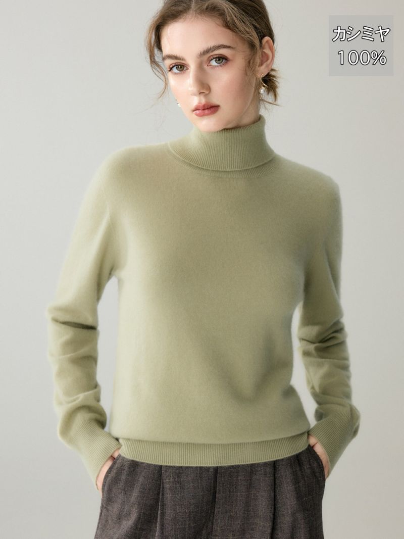 カシミールティーシャツ  ハイネック 100% カシミール ティーシャツ  レディース  編み物 無地 分かりやすい 長袖 秋冬 冬 カシミール100％ S M L XL 2XL3XL 13色 白いこと ベージュ 青碧  緑であること 黄色 駱駝 サクラ色 黒いこと gray  薄墨色