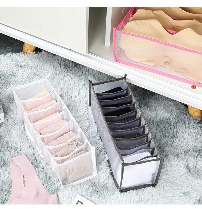 楽天市場 送料無料 下着収納ボックス 3点セット 収納ケース 抗菌 コットンランジェリー 折りたたみ式 整理整頓 お片付け すっきり おしゃれ 省スペース シンプル インナー アカシアショップ