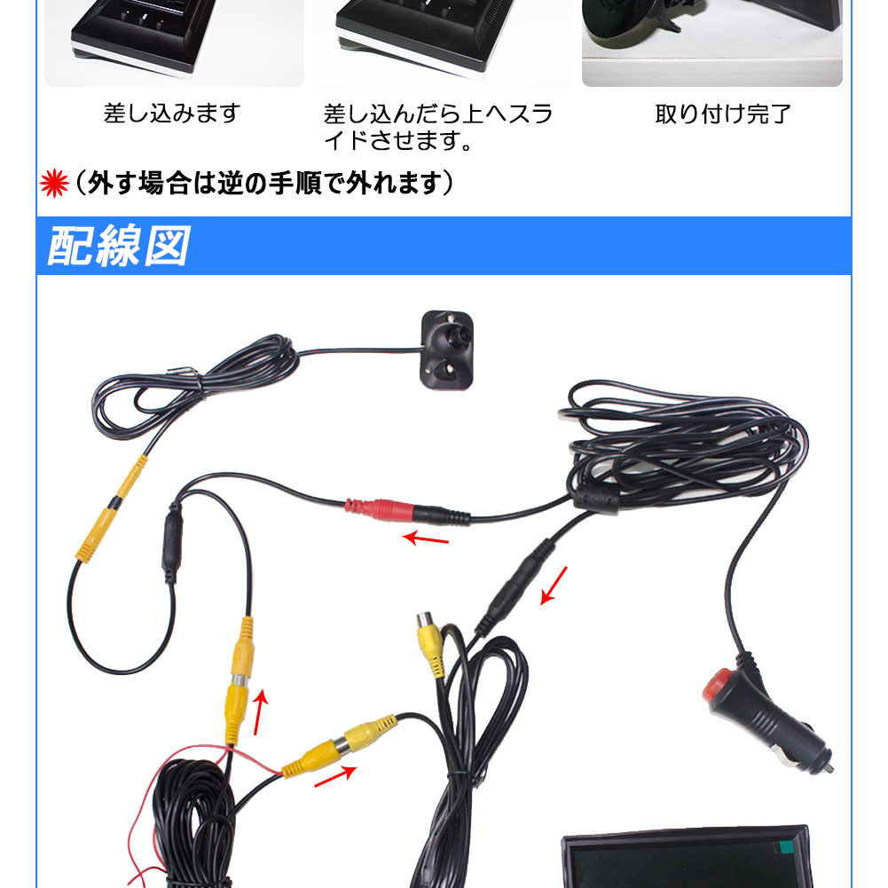 【楽天市場】5インチモニター オンダッシュモニター バックモニター カーモニター リアビュー フロントモニター TFT 液晶 LCD バック