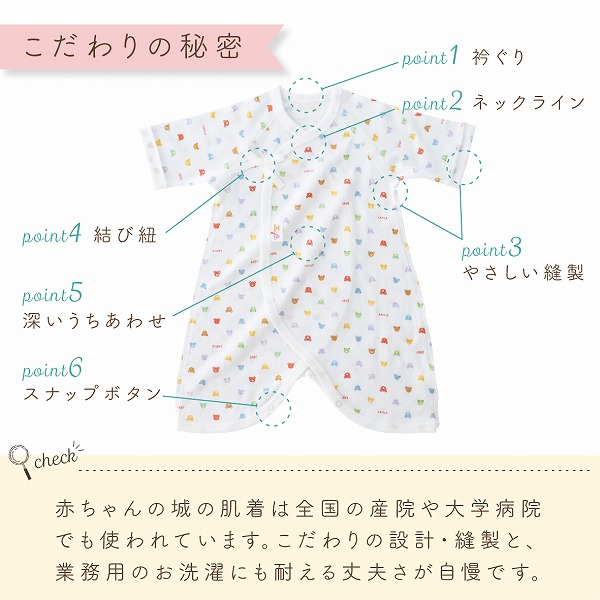 市場 キッズデザイン賞受賞 夏 出産準備 新生児 日本製 選べる素材 冬 出産祝い 赤ちゃん 秋 ベビー肌着 肌着 コンビ肌着 春