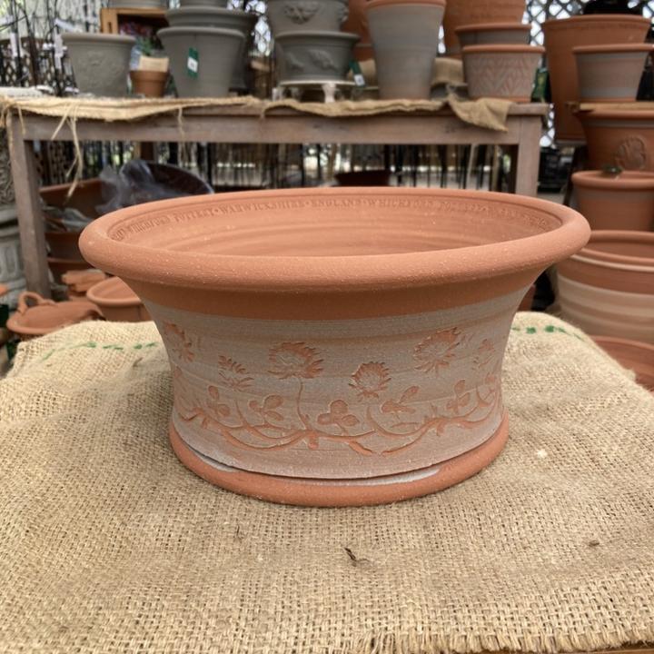 テラコッタ鉢 ウィッチフォード Whichford RHS White Clover 702（代引き不可）｜資材04-PA