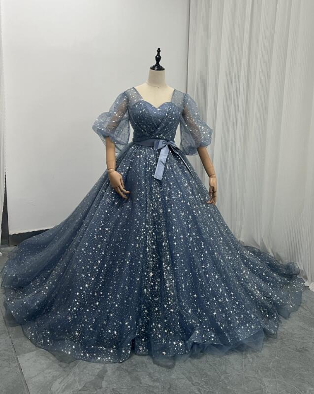 カラードレス サッシュベルト キラキラチュール トップス 結婚式 Aライン プリンセスライン|暁_ASUSA