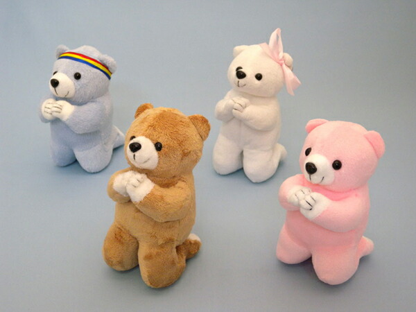 楽天市場】【おねがいクマさん 小】(ピンク/茶/白) お祈り お見舞い