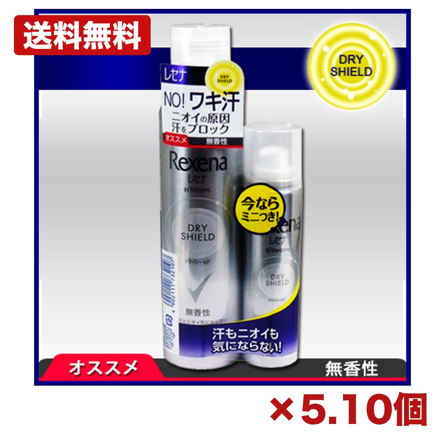 【5・10個書き割り】ユニリーバ・ジャパン レセナ ドライシールドパウダースプレー 無香性 135g+(おまけ45g付き添い人)