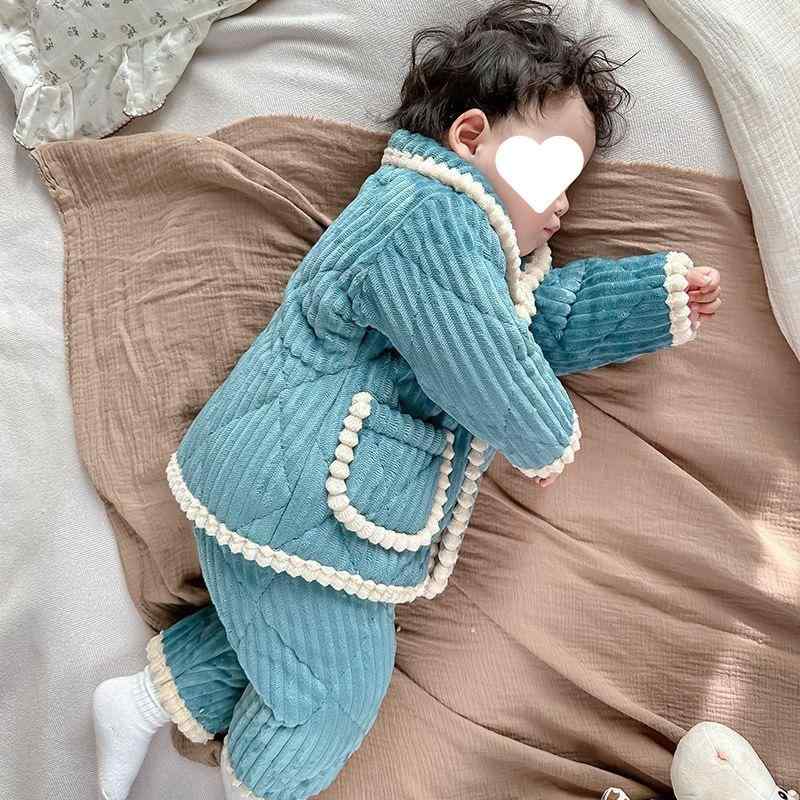 子供用パジャマ 冬用 あったか フリース 厚手 三層 部屋着 上下セット 豆グリーン 宝ブルー 紺色 黄色 ピンク 霧霾ブルー 茶グリーン 高貴ピンク 挿肩 8歳以上 140cm以上