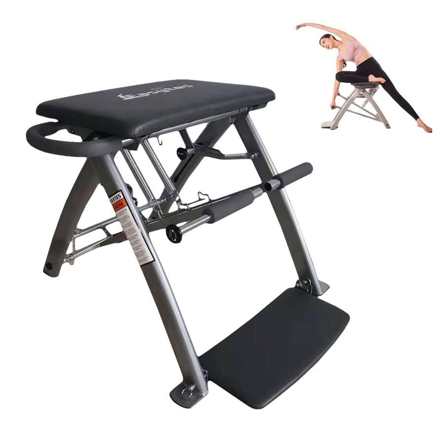 グレー リフォーマー ピラティス 楽天市場】ピラティスチェア 多機能ピラティス リフォーマー