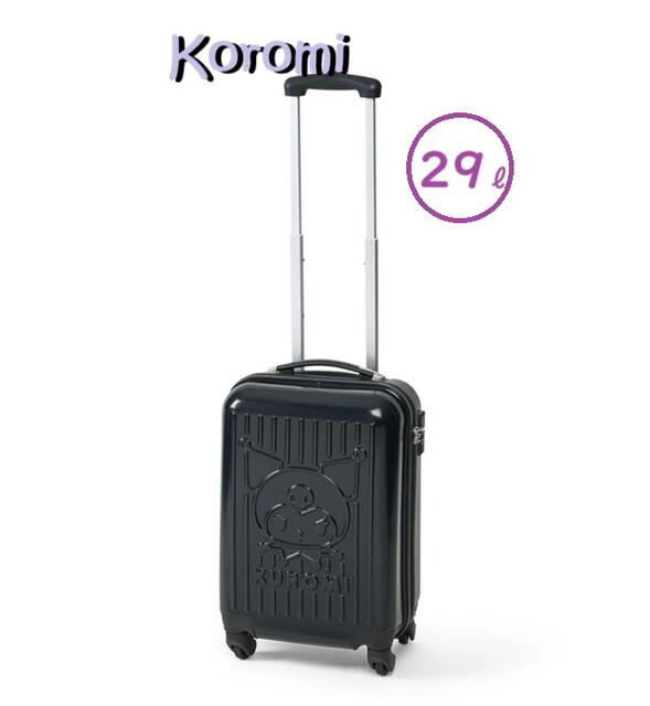 【 Sanrio KUROMI 】 サンリオ キャリーバッグ 742-678 クロミ ブラック系 29L キャリーケース スーツケース 海外渡航 旅行 バッグ ダイヤルロック付き 【3cmメール便不可】|Aplenty Kind Galleria