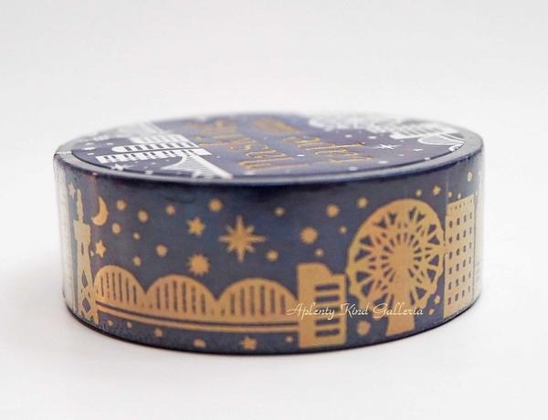 楽天市場 セール特別価格 ナイトビュー M 05 マスキングテープ オーロラゴールド箔 カラー箔シリーズ 幅15mm 包むファクトリー マステ 夜景柄 Masking Tape 夜の街並み 町並み 観覧車 ビル ブリッジ 月柄 金箔 クリスマス風 3cmメール便ok Aplenty Kind Galleria 楽天市場 セール特別価格 ナイトビュー M 05 マスキングテープ オーロラゴールド箔 カラー箔シリーズ 幅15mm 包むファクトリー マステ 夜景柄 Masking Tape 夜の街並み 町並み 観覧車 ビル ブリッジ 月柄 金箔 クリスマス風 3cmメール便ok Aplenty Kind Galleria