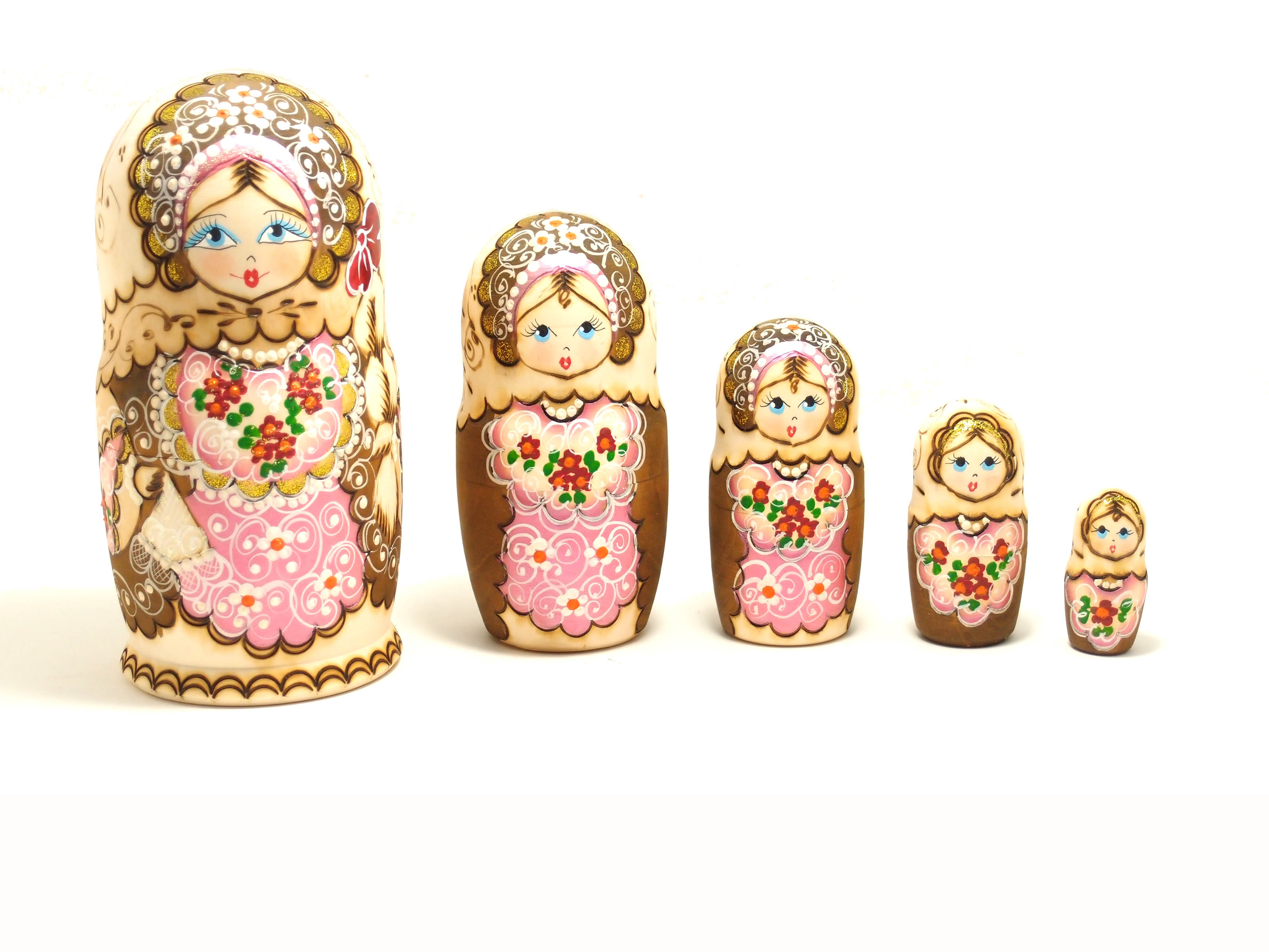 楽天市場】【送料無料】マトリョーシカ 5個組 19cm モスクワ [ロシア製