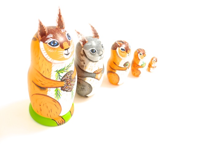 楽天市場】マトリョーシカ 5個組 「リス 」 ヴィクトル・ニキーチン