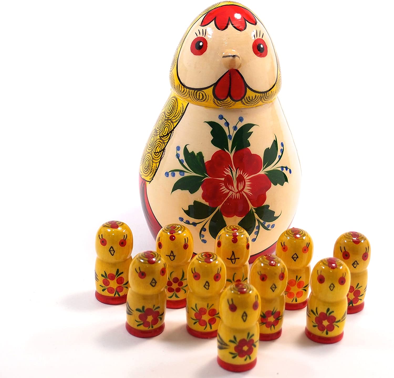 新品　ロシア　セミョーノフ　数遊びマト　15cmマト1体　ベビーマト10体 Amazon.co.jp: ロシア セミョーノフ 数遊びマト 15cmマト1体