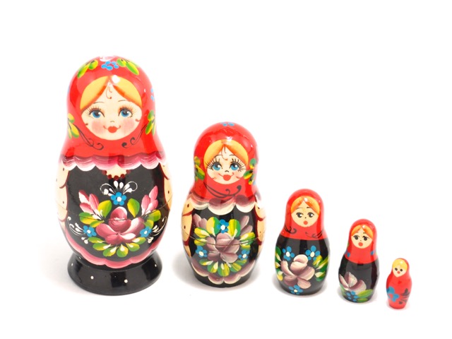 楽天市場】BIGロシヤーノチカ 10個組 赤頭巾伝統柄ロシア人形