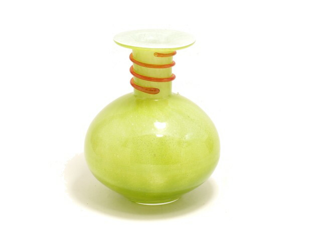 ガラス フラワーベイス 「SNAKE VASE 」color : Green [ロシア製]