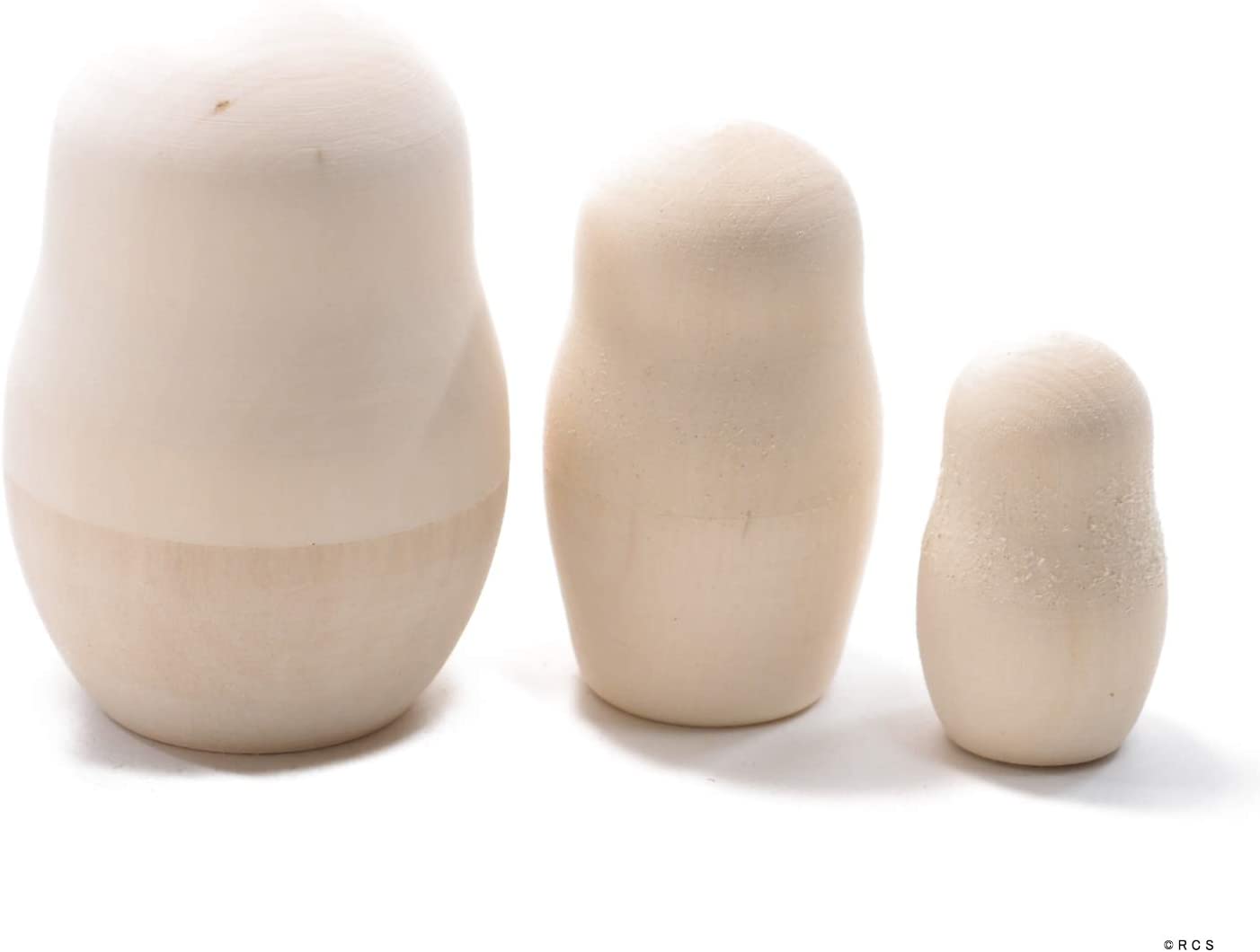 楽天市場】白木のマトリョーシカ 11cm 5体(4体入れ子) 約78g 無着色