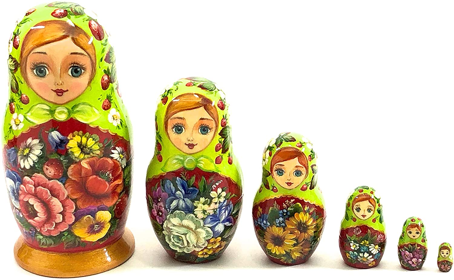 楽天市場】マトリョーシカ7個組 H=16cm フィリモノワ 作 「ロシア 森