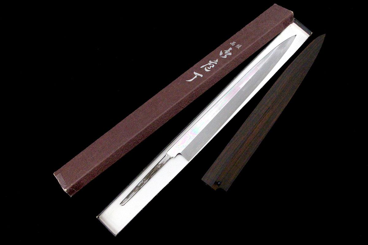 楽天市場】【中古】【美品】尚台正吉 柳刃包丁 霞 尺一 上 朴柄 名入