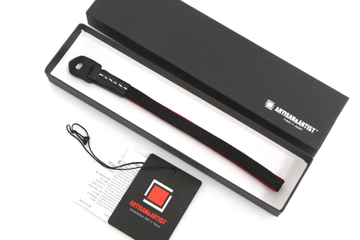 【中古】【極美品】ARTISAN＆ARTIST ACAM-313N BKRE ハンドストラップ ブラック レッド γA7076-2D2D