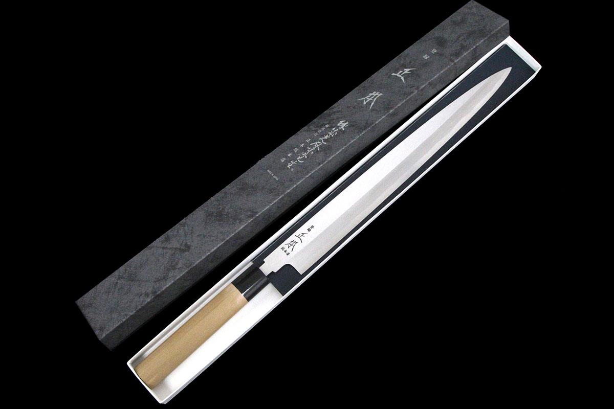 楽天市場】【中古】【美品】尚台正吉 柳刃包丁 霞 尺一 上 朴柄 名入