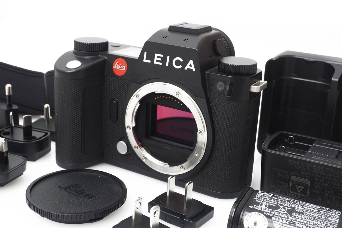 【中古】【美品】ライカ SL3 CA01-R556-3V1A（検出器洗い濯ぎ済） ライカ Lマウント LEICA 鏡鑑受け答え フルサイズ 手ブレ手を加える 4K相応う 黒いこと