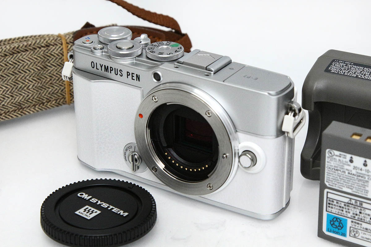 【中古】【極美品】OLYMPUS PEN E-P7 ボディ [ホワイト]（センサー清掃済み） CA01-R3616-3Y1A オリンパス OLYMPUS PEN ミラーレス マイクロフォーサーズマウント 手ブレ補正 4K対応