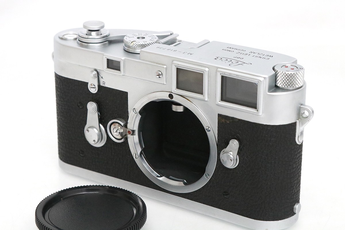 【中古】【並品】ライカ M3 ボディ シルバークローム 2ストローク初期型福耳 CA01-M4175-2C3 Leica 35mm フィルムカメラ M型 0.91倍 中古