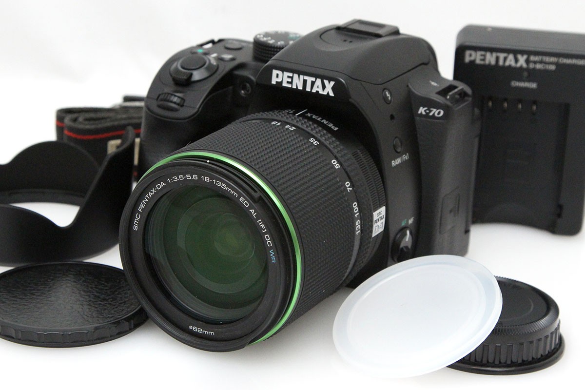 【中古】【並品】ペンタックス PENTAX K-70 18-135WR一揃いの道具（感知器洗い濯ぎ済） CA01-P012-2Q1A ペンタックス Kマウント PENTAX 一眼一眼レフ APS-C 手ブレ手を加える