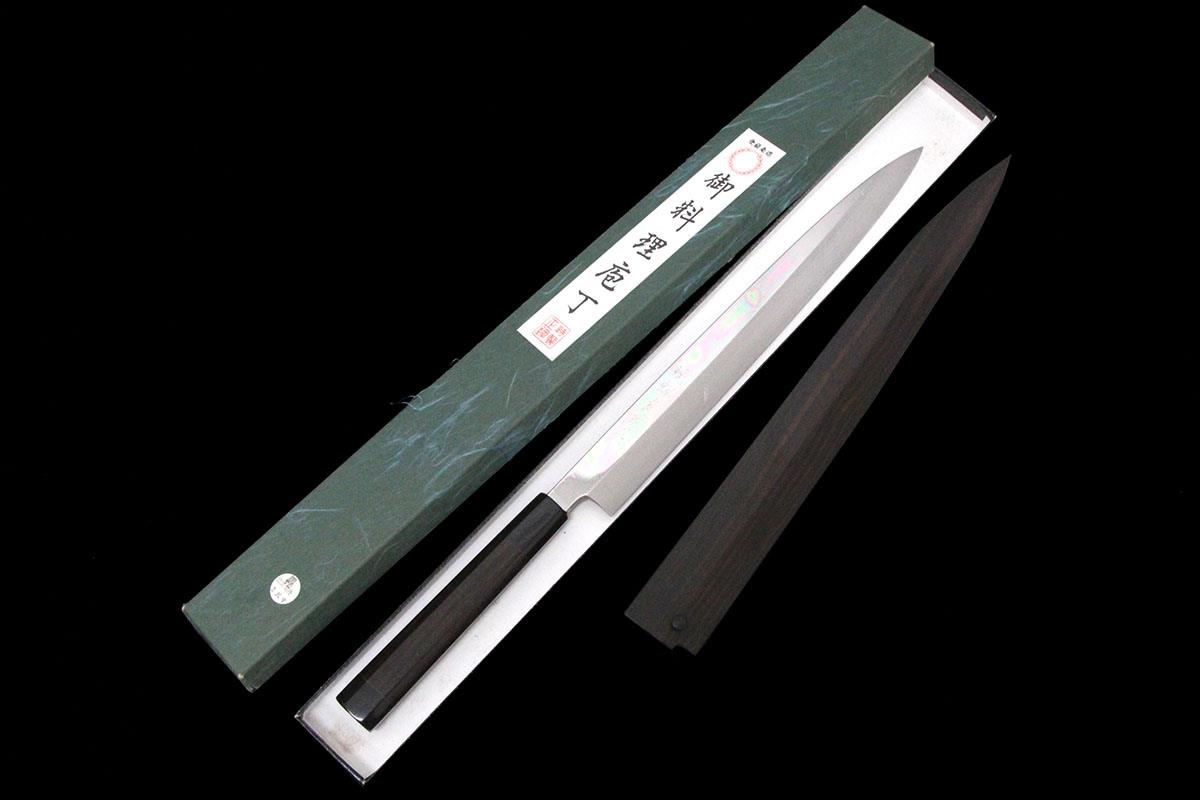 楽天市場】【中古】【極美品】子の日 一鉄 柳刃包丁 尺一 水本焼 水鏡