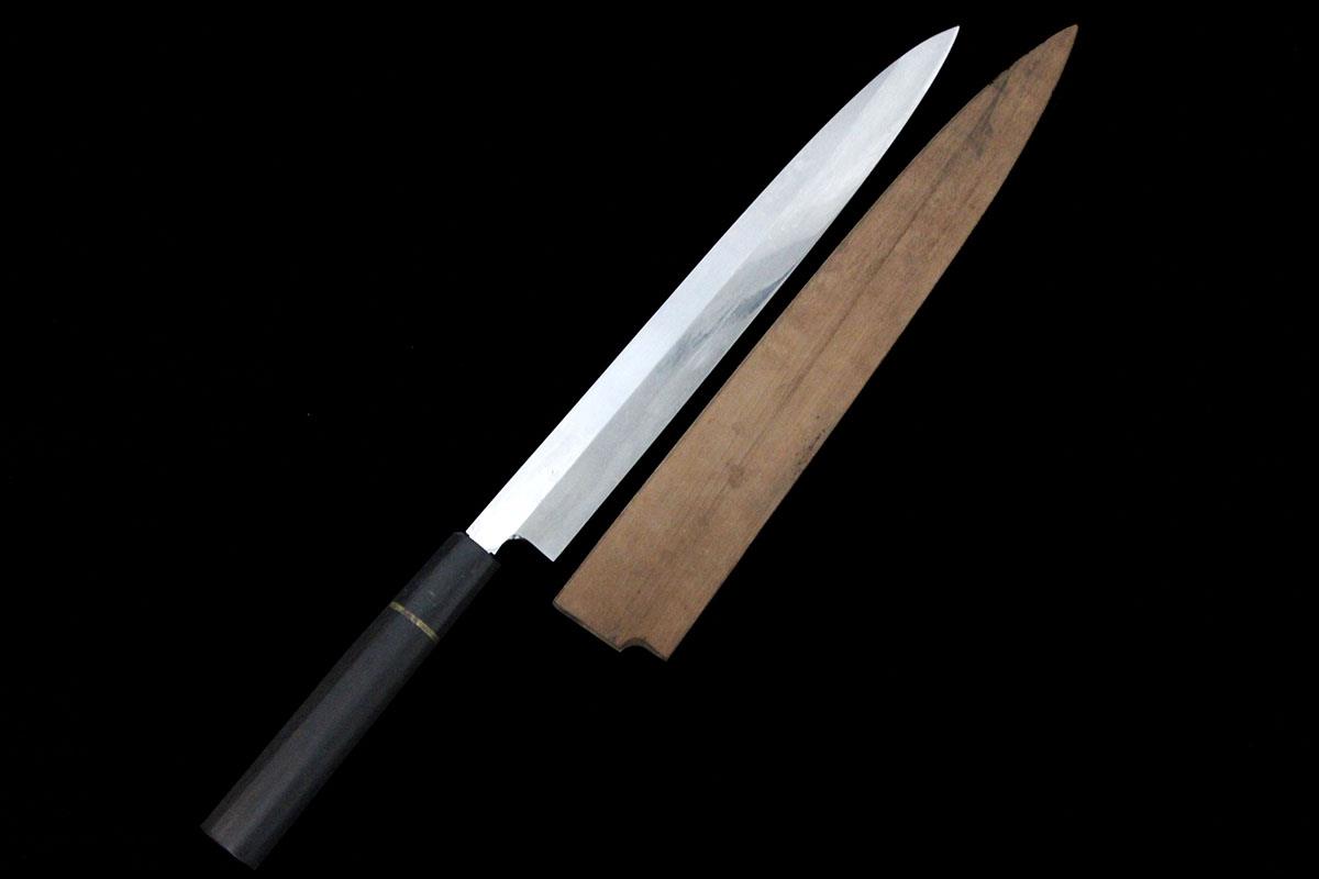 楽天市場】【中古】【美品】祐成 柳刃包丁 霞 尺一 朴柄 白鞘付
