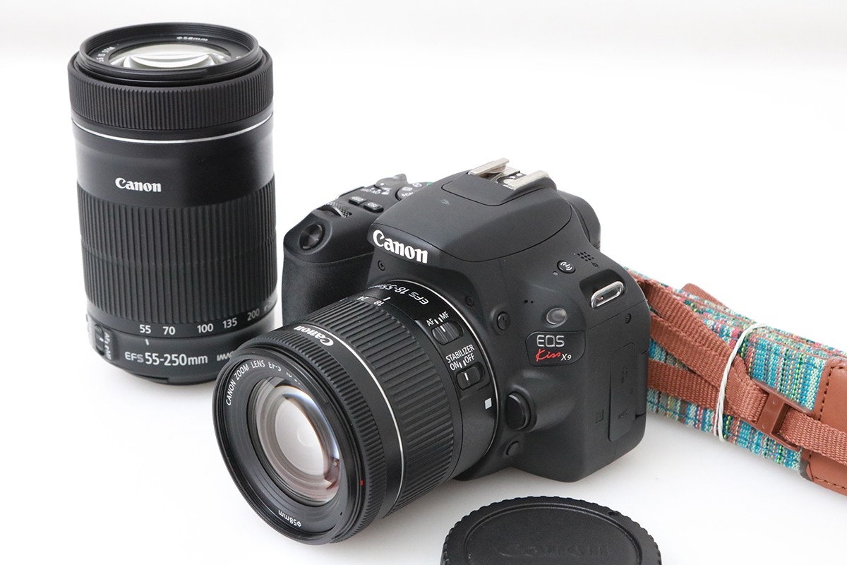 【中古】【良品】キヤノン EOS Kiss X9 ダブルズームキット CA01-M6584-2Q1B Canon EFマウント APS-C 判定基準望遠レンズ 望遠望遠レンズ 手ブレ手を加える 水晶体付き添い人 書き割り 中古