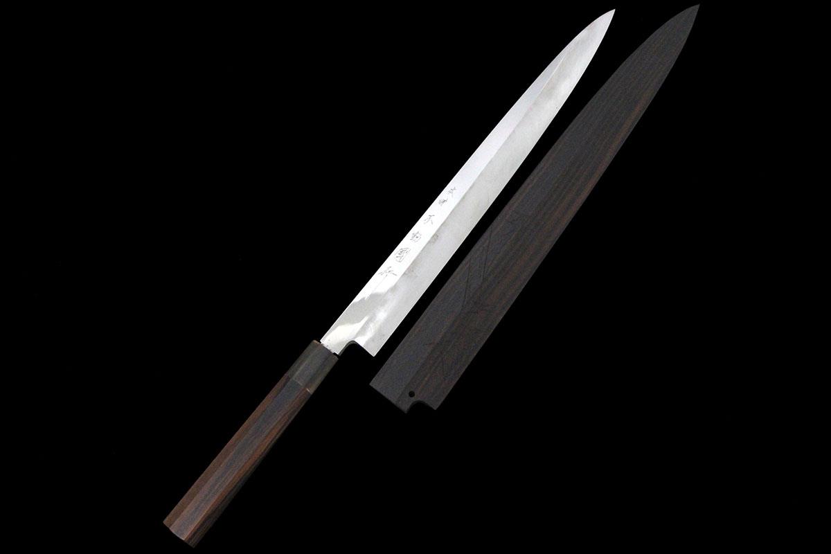 楽天市場】【中古】【未使用品】鐵剱良政 柳刃包丁 本焼 尺一 平鏡面